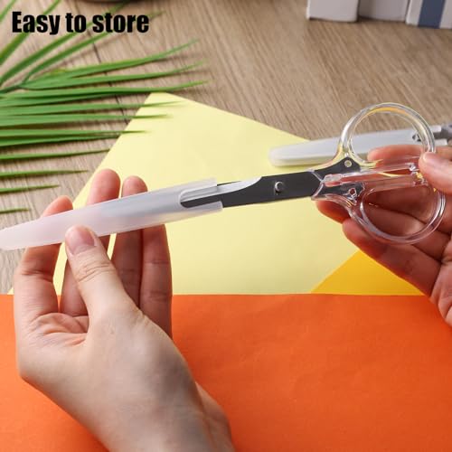 Koogel Acrylic Scissor for Craft, Stainless Steel Scissor Fabric Scissor Clear Craft Scissors for Office Home School Sewing