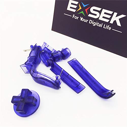 EXSEK Transparent Blue D Pads Power L R A B Buttons Repair Part for Gameboy Advance GBA (Tblue Buttons) - Thumbnail 2