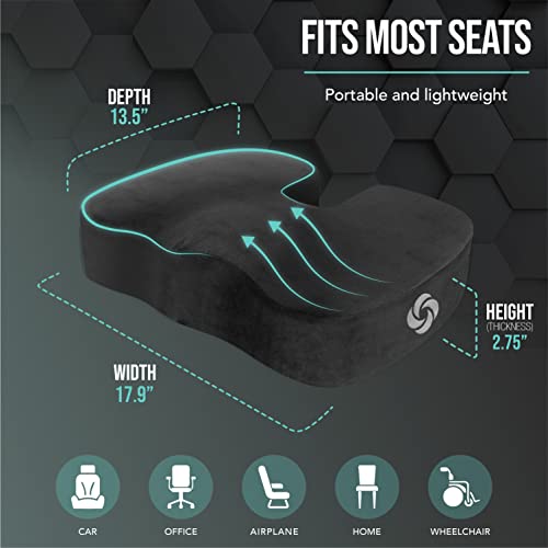 SAMSONITE, Orthopedic Seat Cushion for Office Chair or Car Seat [HIGH