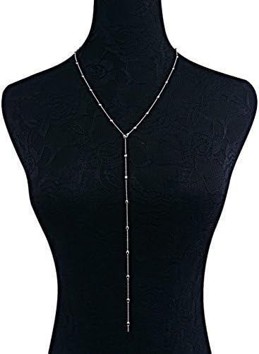 Tupai Multilayer Long Pendant Choker Necklaces For Women Jewelry (Silver Tone)