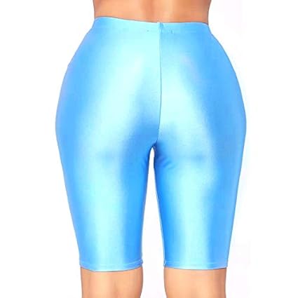neon blue biker shorts