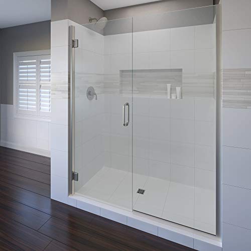 Basco Coppia 47 1/16-48 9/16 W x 72 H inch Wide Frameless Shower Door & Panel C…