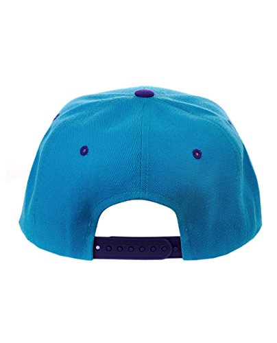 NYFASHION101 Plain Blank Flat Bill Adjustable Snapback Cap Hat - Turquoise/Purple
