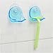 UNKE Practical Blue Razor Shaver Wall Sucker Suction Cup Hanger Bathroom Storage