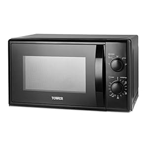 Tower T24034BLK Microwave with 5 Power Levels and 35 Minute Timer, 20 Litre Capacity, 700 Watts, Black