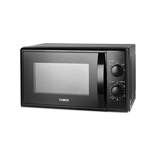 Tower T24034BLK Microwave with 5 Power Levels and 35 Minute Timer, 20 Litre Capacity, 700 Watts, Black