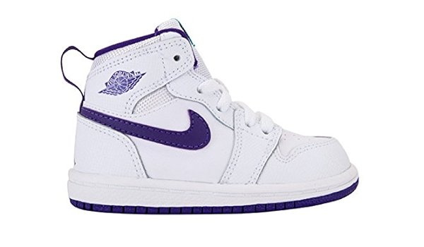 Amazon.com: Nike Air Jordan 1 Retro High GT Blanco Púrpura 705324 – 137  Infant Zapatos US Tamaño 2 C : Ropa, Zapatos y Joyería