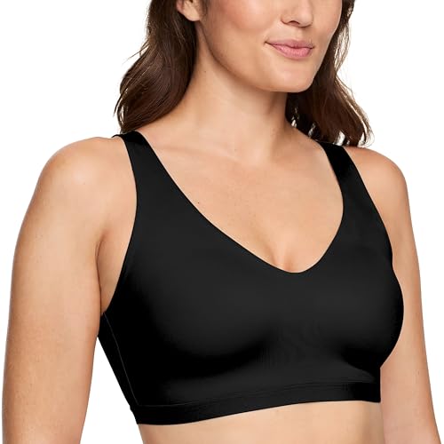 Warner's Cloud 9 Super Soft, Smooth Invisible Look Wireless Lightly Lined Comfort Bra Rm1041a Reggiseno a t-Shirt, Opaque, Nero, S Donna