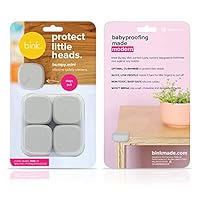 Bink | 100% Silicone Baby Proofing Corner Guards | x4 Pack (Grey)
