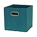Household Essentials 83-1 Foldable Fabric Storage Bins | Set of 6 Cubby Cubes with Handles | Aqua
