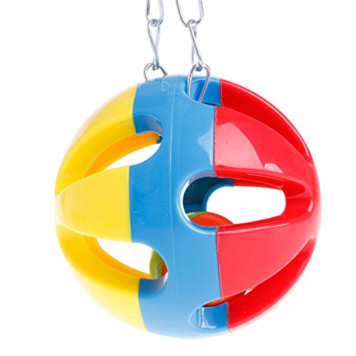 NNDA CO Pet Bird Bites Toys Parrot Chew Ball Swing Cage Hanging Cockatiel Parakeet Chain,7.5cm/2.95inch, 1 Pc