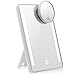 Terresa Lighted Travel Makeup Mirror, Round 1x/7x Magnifying Mirror, Portable Battery Operated for Hand Held, Compact Mirror with LED Lights for Beauty Cosmetic Camping (LED Lighted Makeup Mirror)