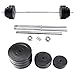 Goplus Barbell Dumbbell Weights Set 132 Lbs Lifting Exercise Full Body Workout for Gym, Home Adjustable Weight Bar