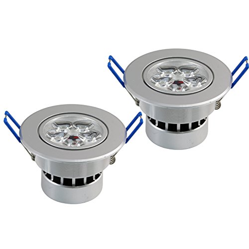 Lemonbest Dimmable 110V 5W LED Ceiling Light Downlight , Warm White Spotlight Lamp Recessed Lighting Fixture , Halogen Bulb Replacement (2pcs)