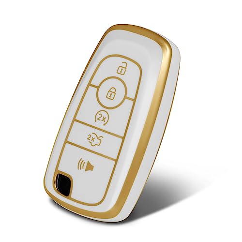 WORCAS TPU Smart Cover Key Case Compatible with Ford(White) at Amazon