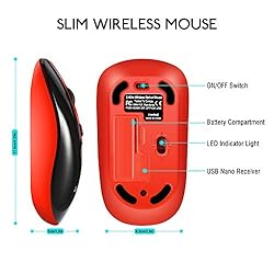 LeadsaiL Wireless Computer Mouse, 2.4G Portable