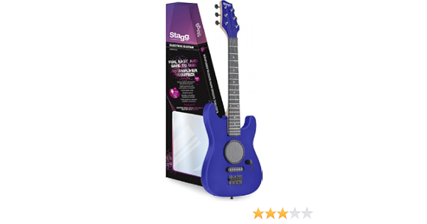 Amazon.com: Stagg gamp200-bk Junior Guitarra eléctrica con amplificador  integrado, Azul : Instrumentos Musicales