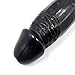 Sunsee Silicone Massager Penis Anus Vagina Waterproof Sucker Adult Toy (Black)