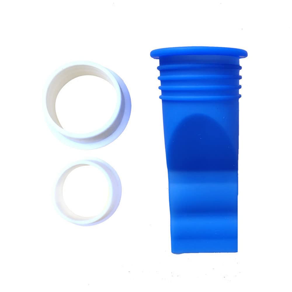 Shower Floor Drain Backflow Preventer, Waterless Trap Seal with 2 Reducing Ring, Silicone Sewer Pipe Seal Ring One Way Drain Valve Sewer Core