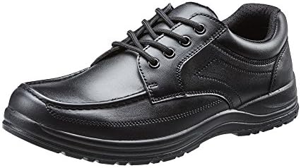 Kids School Shoes Children’s Black Leather 12 Month Indestructible Guarantee, Lace up Formal Footwear with Adjustable Width ‘Dual Fit’ Technology, Perfect for Active Boys Auckland 5.5/6 UK