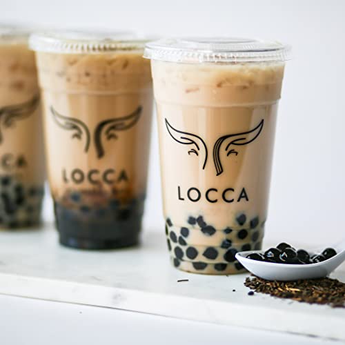 Locca Boba Tea Kit 24+ Bubble Teas Premium Peach Oolong Tea, Jasmine Tea, Black Tea Loose
