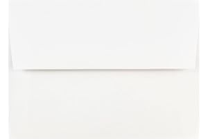JAM PAPER A7 Invitation Envelopes - 133.3 x 184.1 mm (5 1/4" x 7 1/4") - White - 100/Pack