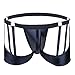 CHICTRY Men's Patent Leather Jockstraps Boxers Briefs Hollow Out Backless Bikini Underwear