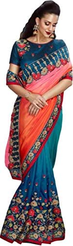 Shyora Designer sarees Women's Net and Slik Heavy Embroidery Party Wear sarees for women latest design 2018 Mega Sale Offer