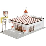 Life-Like Trains HO Scale Building Kits - Kentucky Fried Chicken Drive-in, Intended for ages 14 and up, Red,White