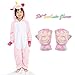 Unicorn Onesie for kids Animals Sleepwear Pajamas Pjs Costume with Gloves (Pink 6)