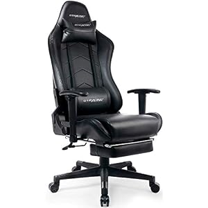 GTRACING Gaming Chair with Footrest Big and Tall Office Executive Chair Heavy Duty Adjustable Recliner with Headrest…
