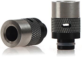 Aluminium, Stainless Steel & Delrin Adjustable Air Flow 510 Drip Tip For Electronic Cigarettes And Vaping Devices (Grey)