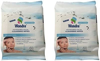 Wondra Refreshing Facial Cleansing Wipes 40 Wipes - 2 Count (80 total wipes)