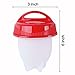 Comcl Rapid egg cooker - Food Grade Silicone Egg Boiler Hard Boiled Eggs without the Shell - High-temperature Resistant BPA Free 6 Egg Cups Egg Poacher