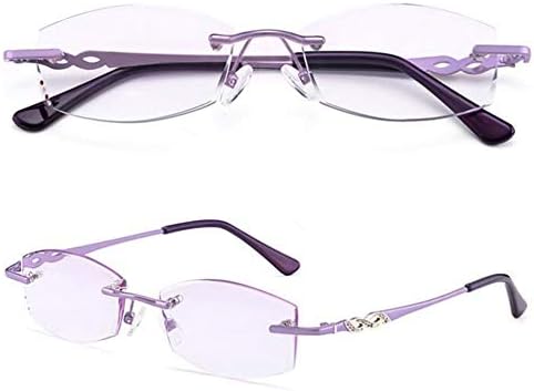 女性用老眼鏡 ファッションリーダーメガネ 縁なし眼鏡 ブルーライトブロッキング アンチアイストレイン パープル B0865rll 1 210円 人気海外一番 100 品質保証 全品送料無料 即日出荷 Sale開催中