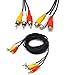 Padarsey® 10ft 3RCA Male to Female Audio Composite Extension Video Cable DVD