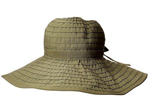 San Diego Hat Company Women's RBL299 Crushable Ribbon Floppy Hat Olive One Size