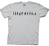 Monty Python Silly Walking Adult Silver T-shirt