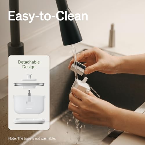 PETLIBRO Cat Water Fountain for Drinking, Cats Actually Use It, Dockstream 2.5L Classic Pet Fountain with Stainless Steel Tray, Easy-Clean for Indoor Cats, Filtered Quiet Flow, Mains Powered