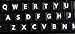 English US Large Letters Black Keyboard Stickers