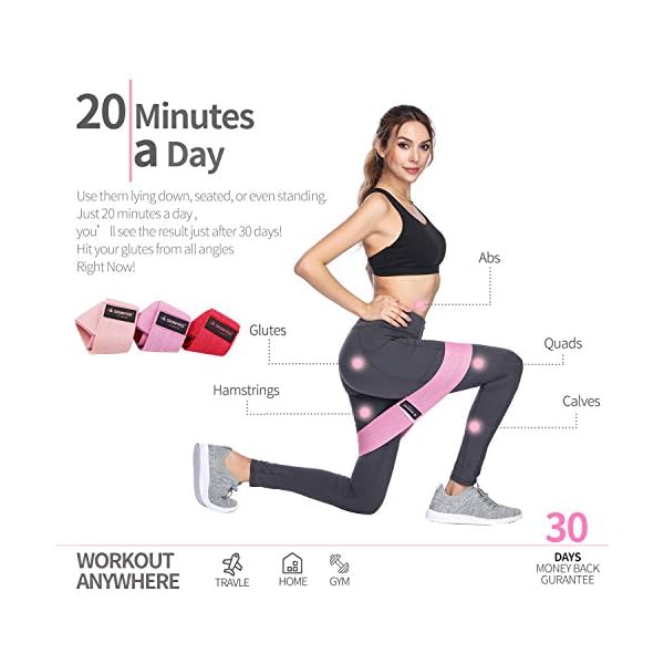 Shinyee-Booty-Hip-Bands-High-Resistance-Band-Workout-Exercise-Glute-Band-WomenFitness-Gym-Loop-Circle-Legs-ButtNon-Slip-Fabric-Heavy-Duty-Training-Band-Hip-Up Shinyee Booty Hip Bands High Resistance Band Workout Exercise Glute Band Women,Fitness Gym Loop Circle Legs Butt,Non…