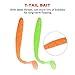 RUNCL Anchor Box - Paddle Tail Worms, Swimbaits, Soft Fishing Lures Ribbed Design Big Boot Tail 2-1/2in (Pack of 25)