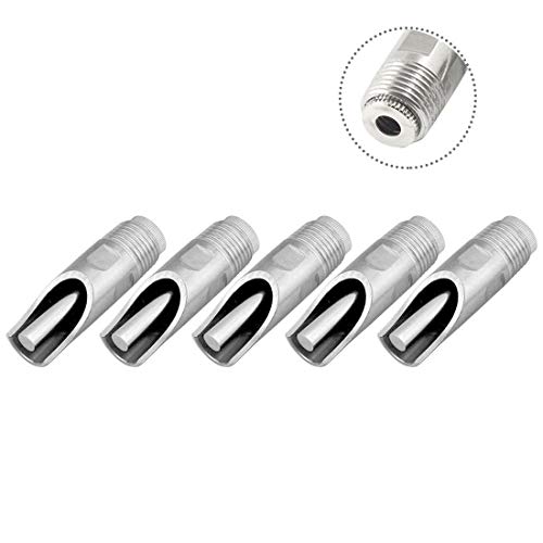 LDEXIN 5pcs Stainless Steel Automatic Pig Nipple Water Drinker Feeder Duck-Billed Waterer 20mm /1/2PT Thread Size for Sows Hog Swine Piglets Drinking