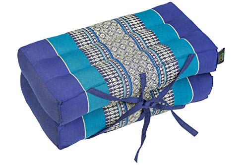 Handelsturm-Thai-Cushion-Foldable-Seat-Cushion-40-x-40-cm-for-Relaxation-Meditation-or-Yoga-Bluetones