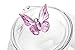 Teapot Set Teapot Pink Butterfly 24 Oz and Stainless Steel Tea Warmer Alex for Flowering Tea Green Tea Black Tea Puer