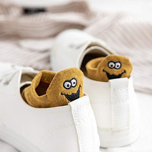 teyiwei-10-Paare-Frauen-Socken-Kawaii-Lustige-Ausdruck-Baumwolle-Gestickte-Maedchen-SoeckchenZufaellige-Farbe