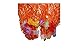 ASIBT 10pc/lot Hawaiian Adult Luau Flowered Grass Skirt, 23 inch Long Hula Skirt