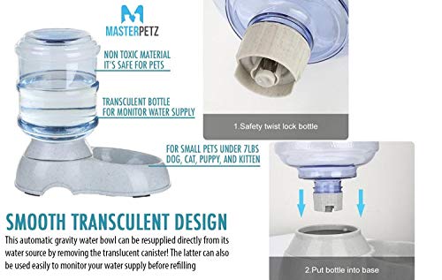 image for MASTERPETZ Automatic Dog Water Dispenser Station for Small and Medium 