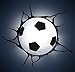 Panoware 3D Light FX Sports Mini 3D Deco Wall LED Night Light with Crack Wall Sticker, Soccer