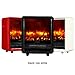 PuraFlame 12 Inches Octavia Portable Electric Fireplace Heater, 1500W, Black